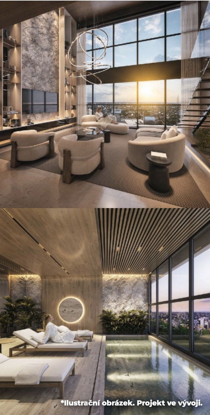 Interiér penthouse 140–145 m²